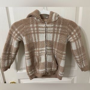 Barefoot Dreams Cozychic knit toddler hooded zip up size 4t/5t